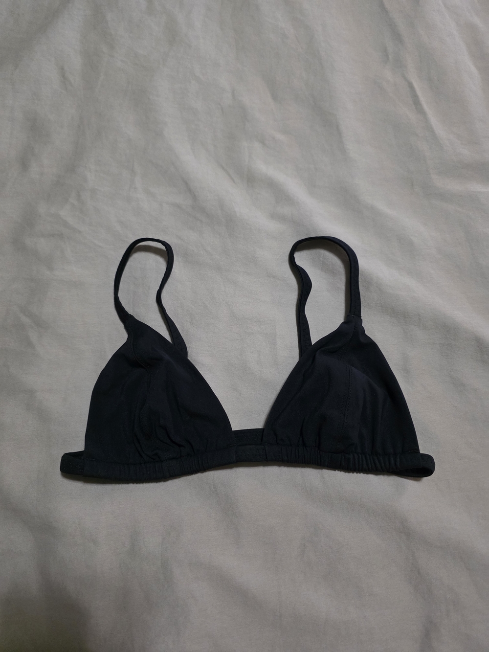 Nuudii Perfect Minimal Triangle Bralette in Black